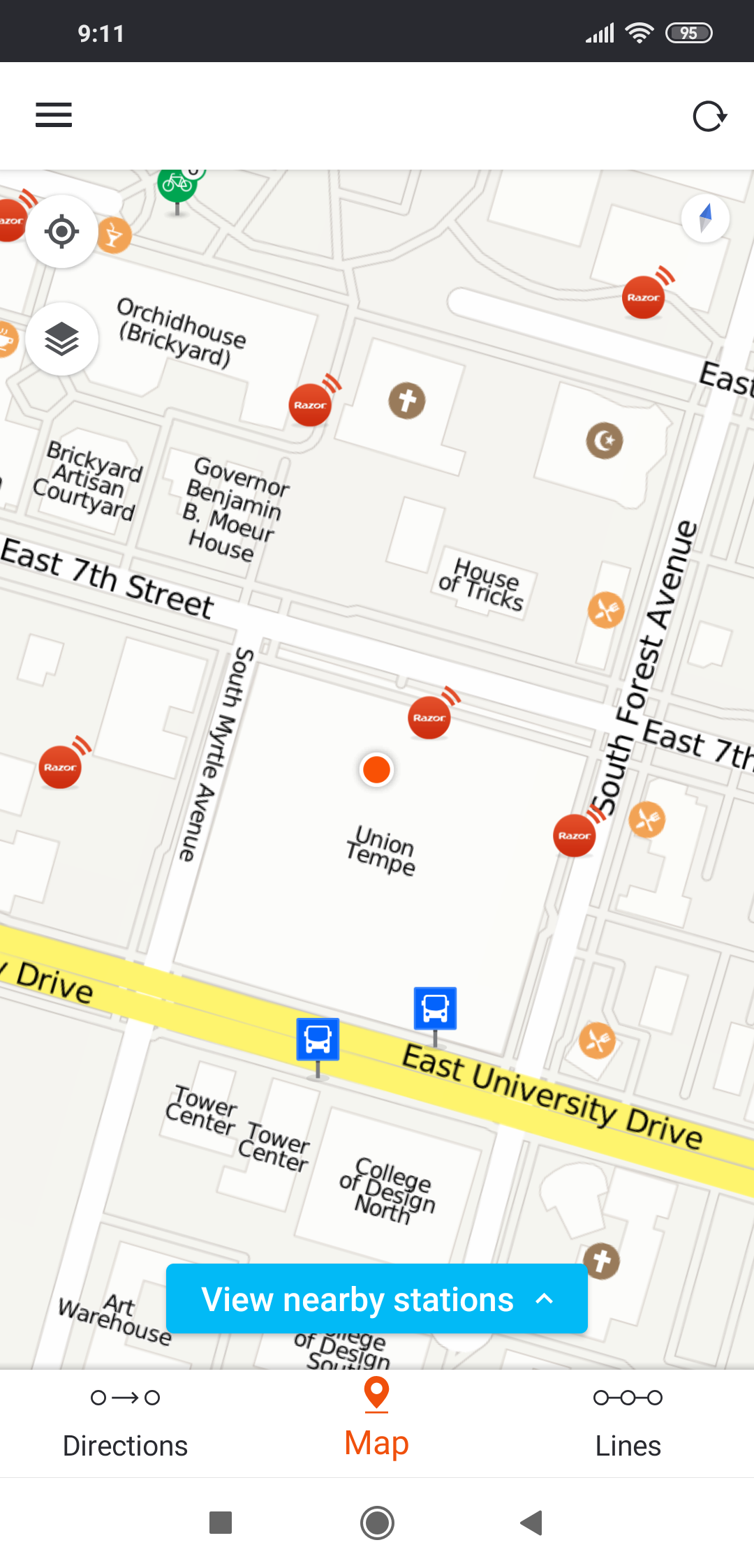 With map layers, you can turn on and off what you want to see on the map